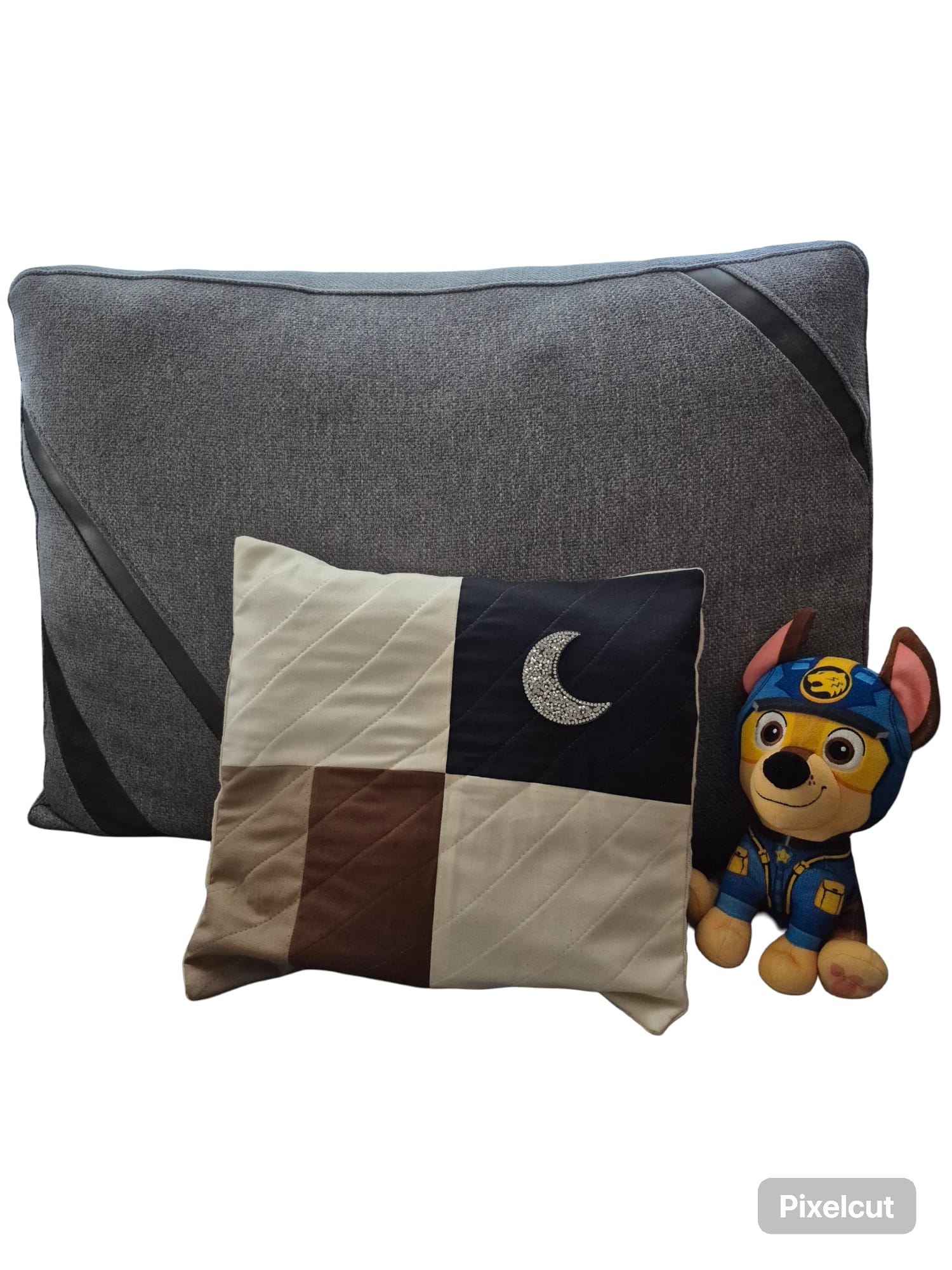 Rhinestone Crescent Appliqué – Silver (Iron-On / Sew-On), 60mm