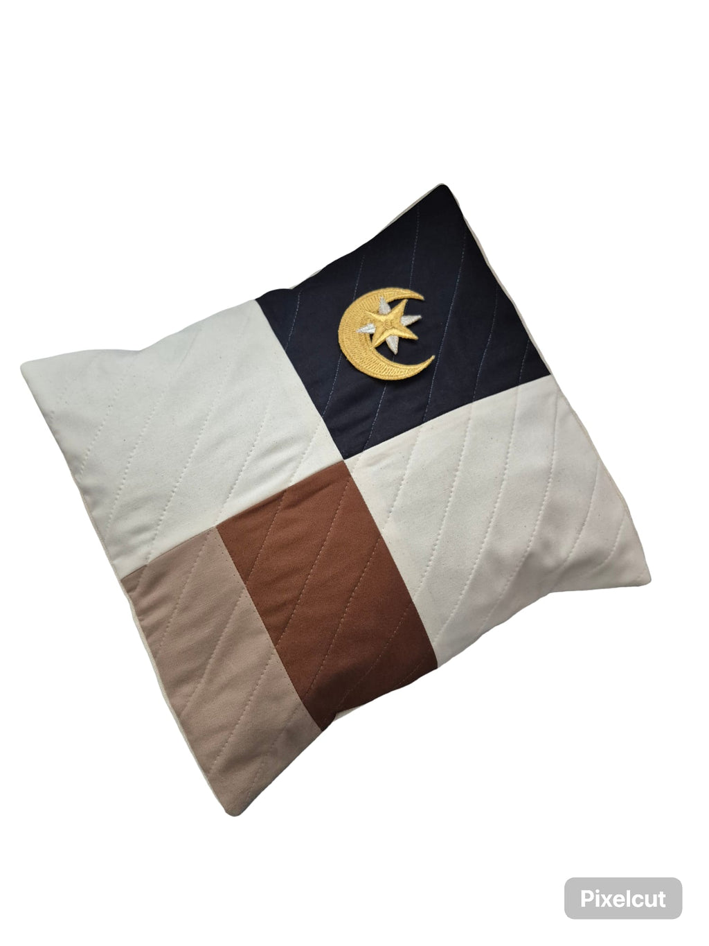 Gold Crescent & Star Embroidered Appliqué – Iron-On / Sew-On, 2.5"