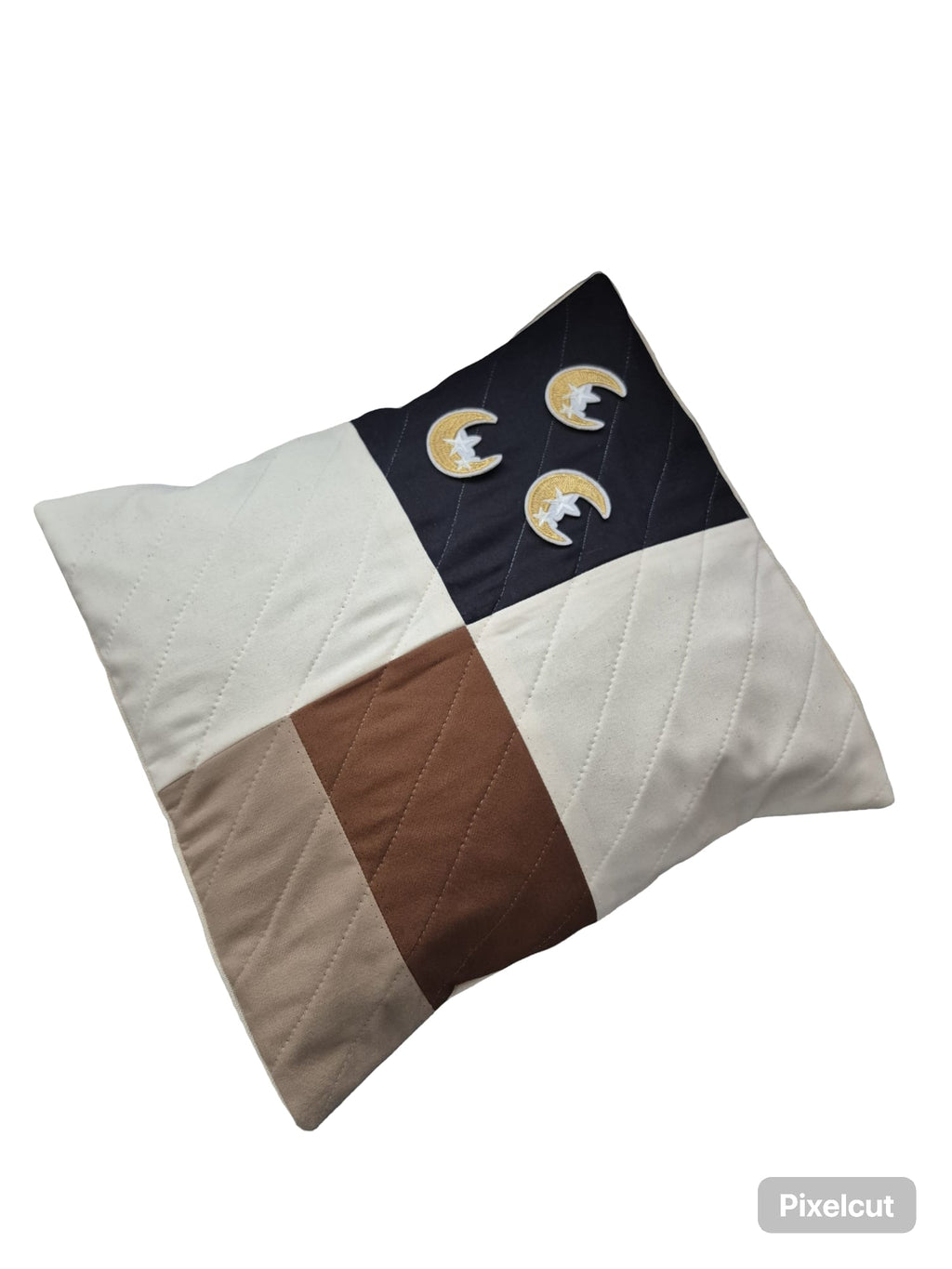 Mini Crescent & Star Appliqué – Gold (Iron-On / Sew-On), 38×34mm