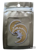 Mini Crescent & Star Appliqué – Gold (Iron-On / Sew-On), 38×34mm
