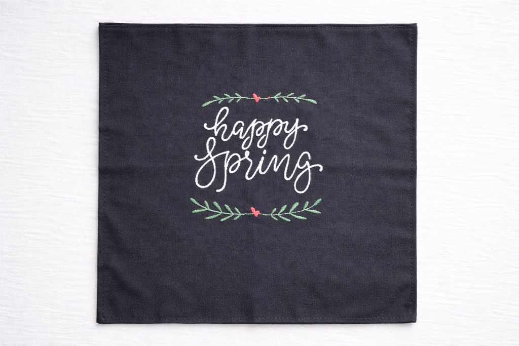Maison GK Embroidered Bandana – Happy Spring