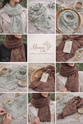 Maison GK Embroidered Scarf – Blossom Collection