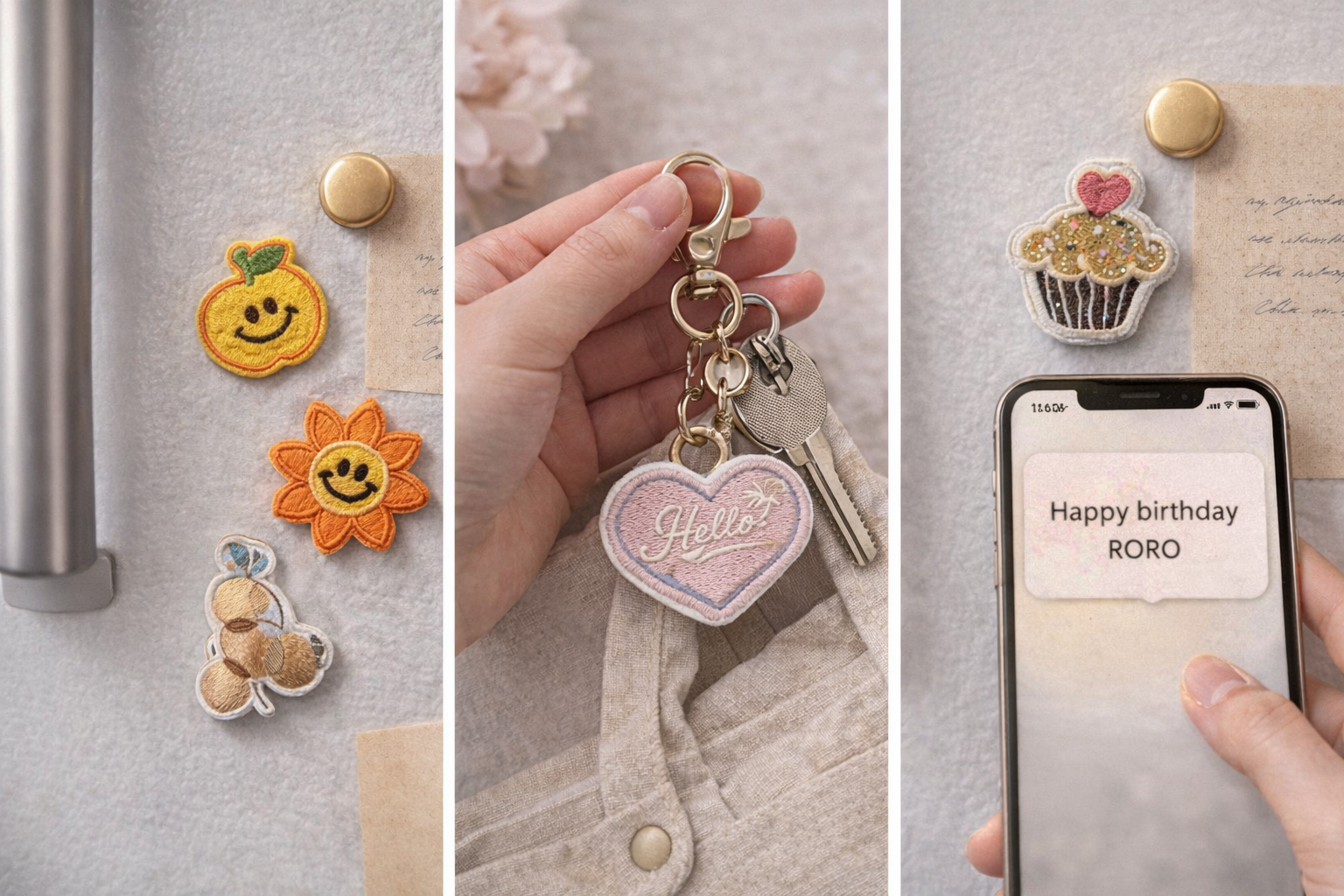 NFC Embroidered Magnets – Smart + Cute Accessories