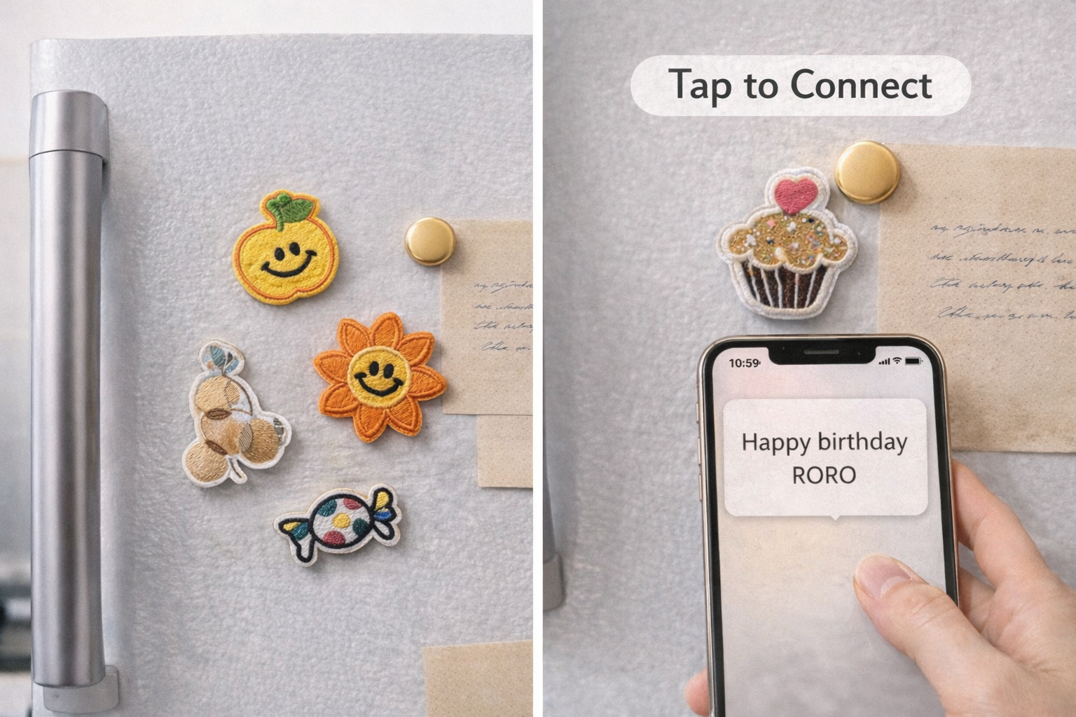 NFC Embroidered Magnets – Smart + Cute Accessories