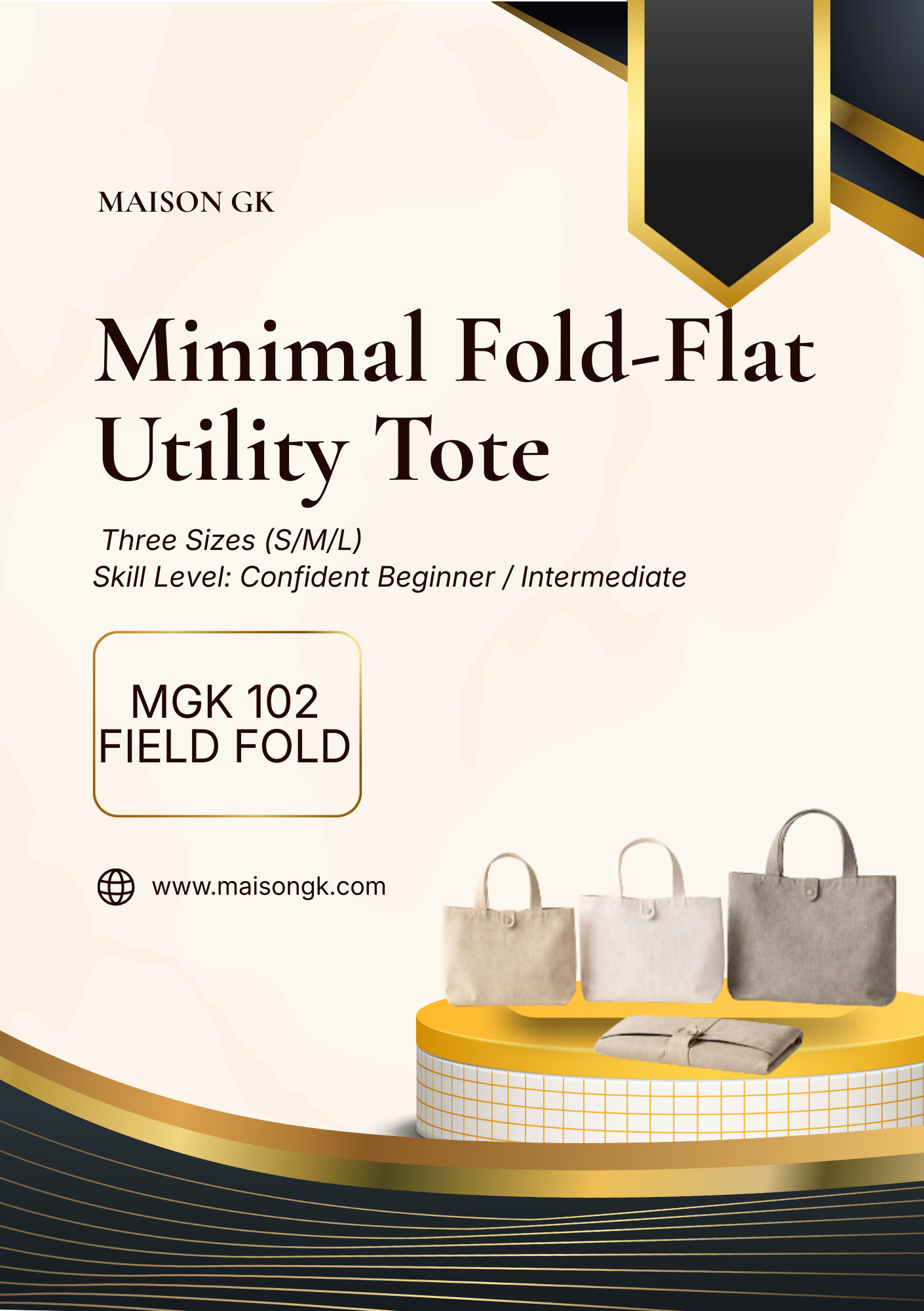 Field Fold Tote Pattern – Compact Foldable Tote