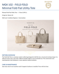 Field Fold Tote Pattern – Compact Foldable Tote