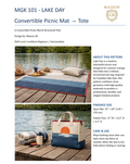Lake Day Picnic Mat Pattern – Foldable Mat to Tote