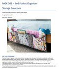 Bedside Pocket Organizer Sewing Pattern - Advanced Storage Solution for Modern Youth Spaces